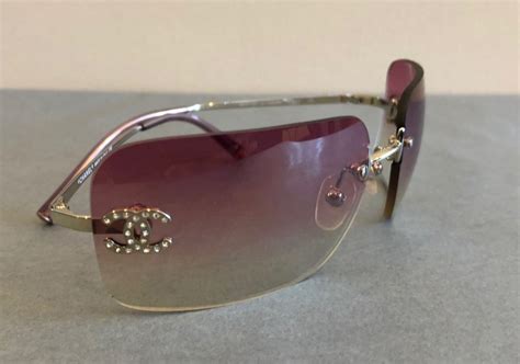 chanel vintage rimless sunglasses|chanel rimless sunglasses women.